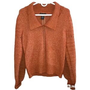 Johnny Collar Sweater orange rust color‎ size small NWT